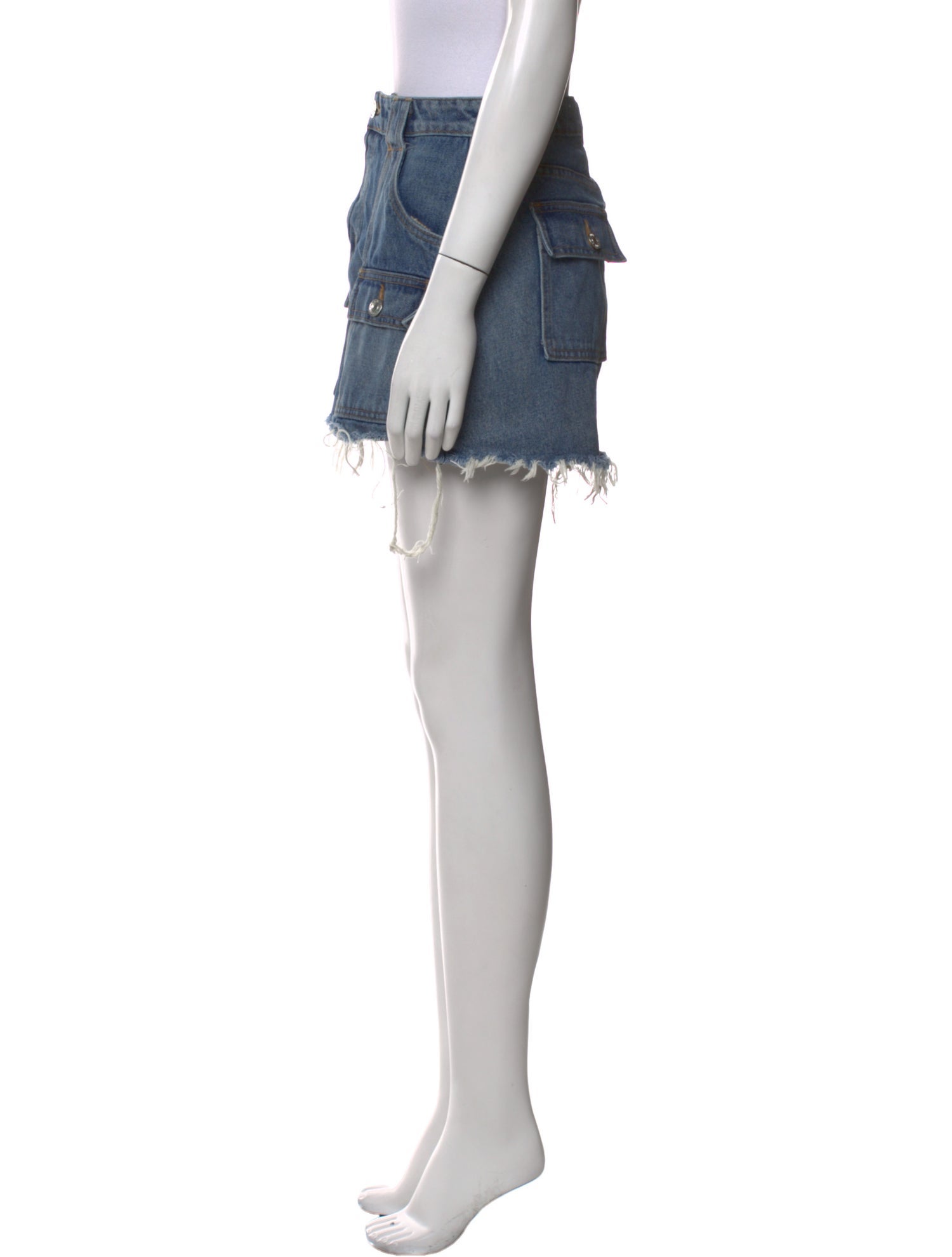 RE/DONE Distressed Accents Mini Skirt