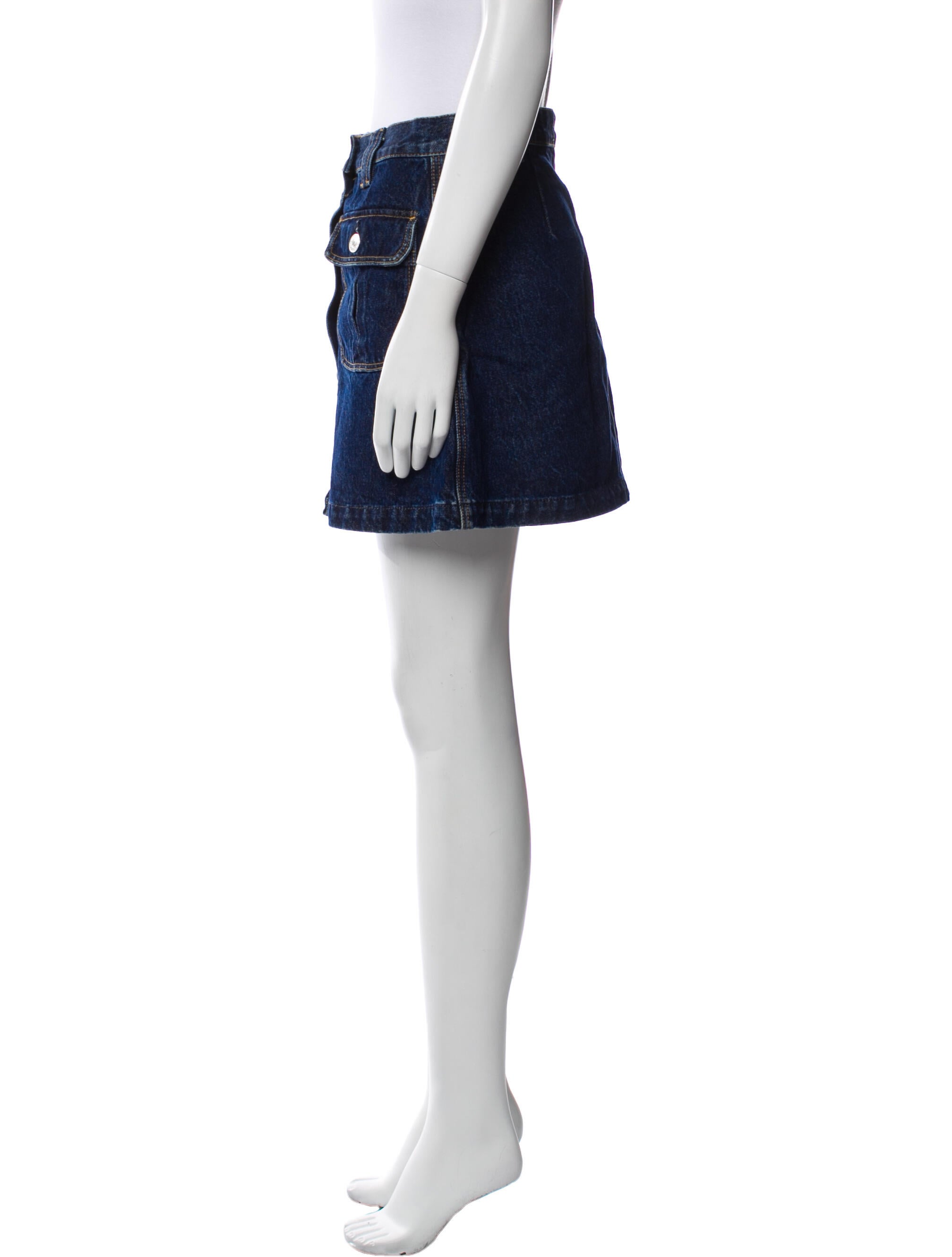 RE/DONE Distressed Accents Mini Skirt