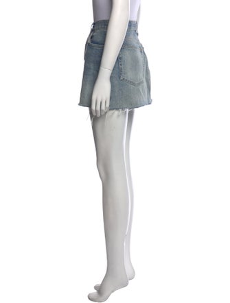 RE/DONE Raw-Edge Trim Mini Skirt