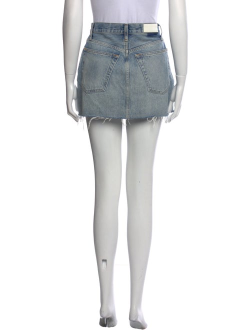 RE/DONE Raw-Edge Trim Mini Skirt
