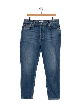 RE/DONE High-Rise Straight Leg Jeans