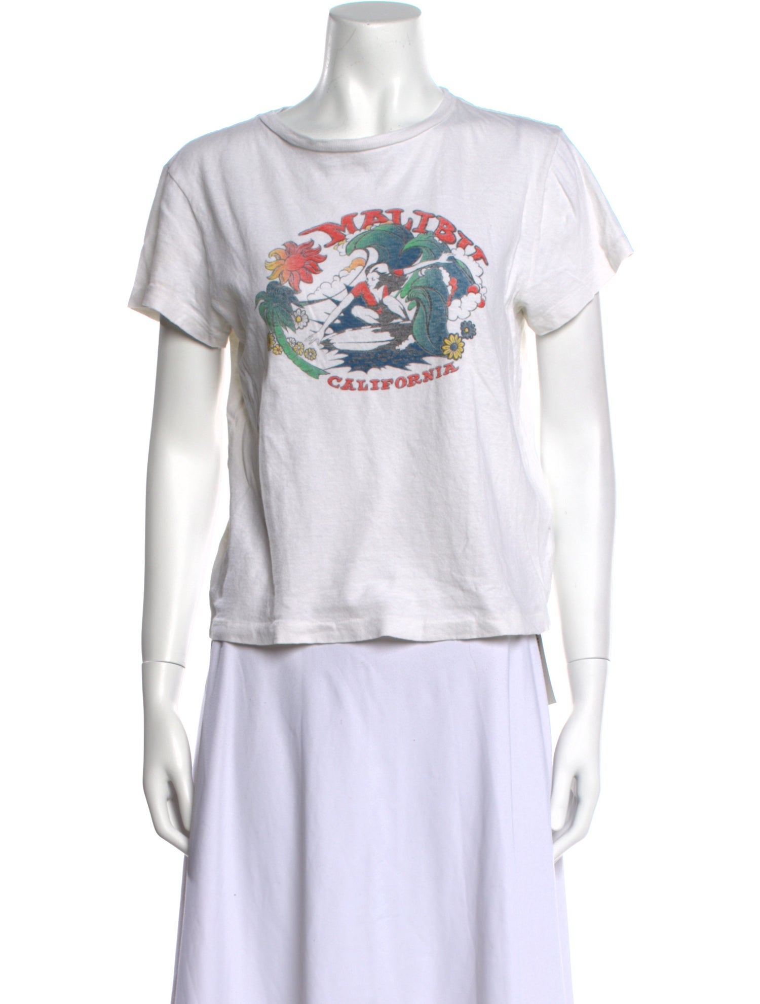 RE/DONE Graphic Print Crew Neck T-Shirt