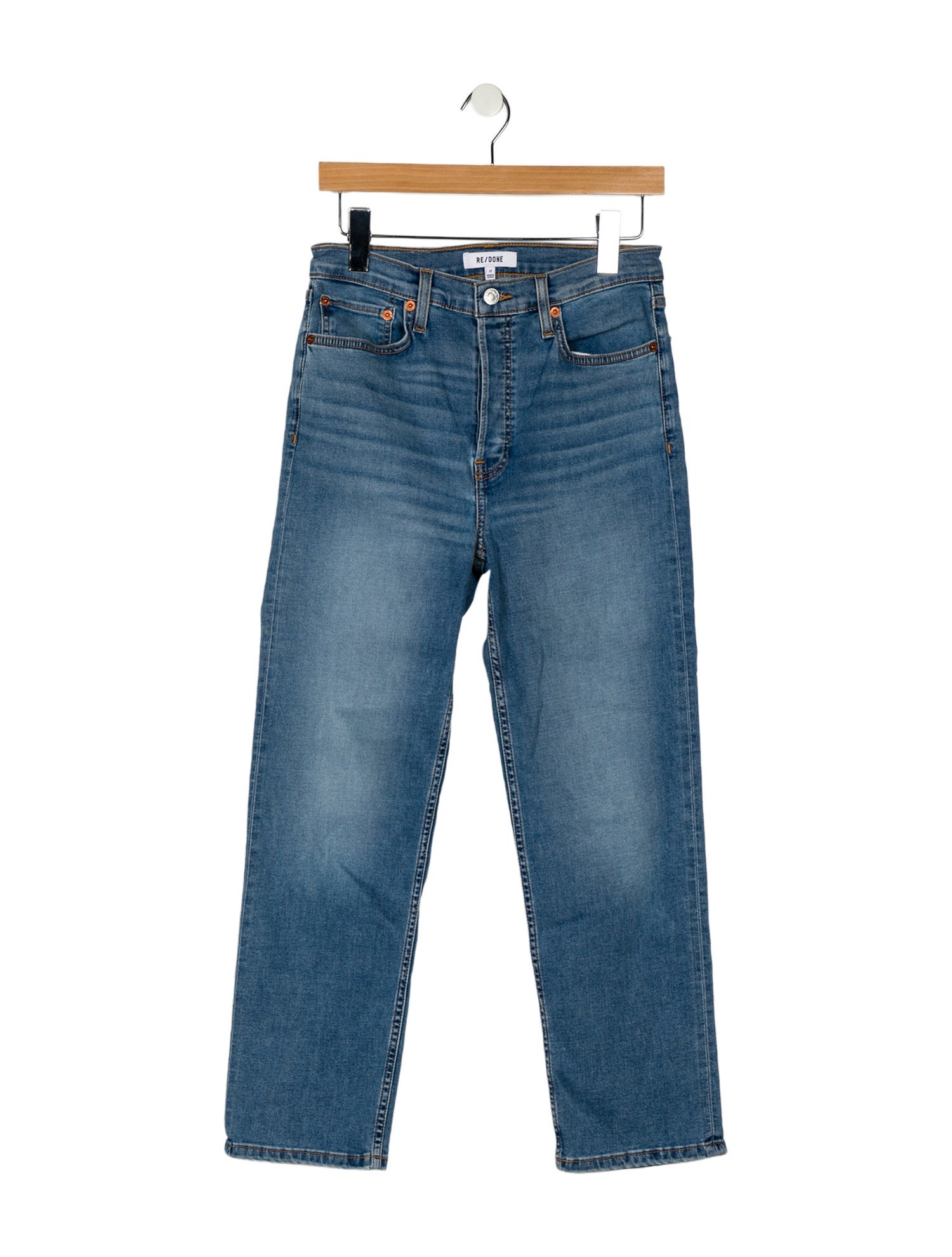 RE/DONE Mid-Rise Straight Leg Jeans