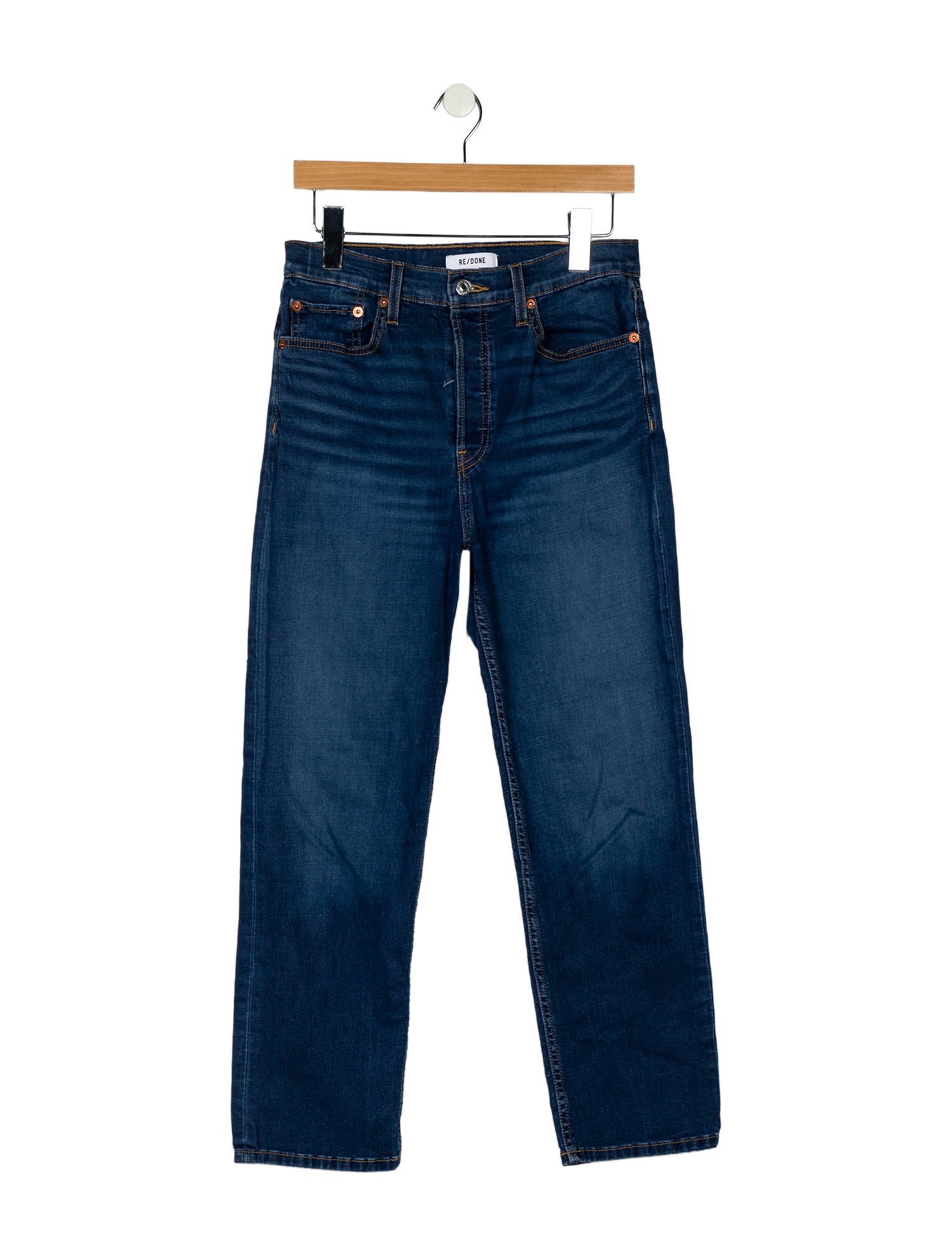 RE/DONE High-Rise Straight Leg Jeans
