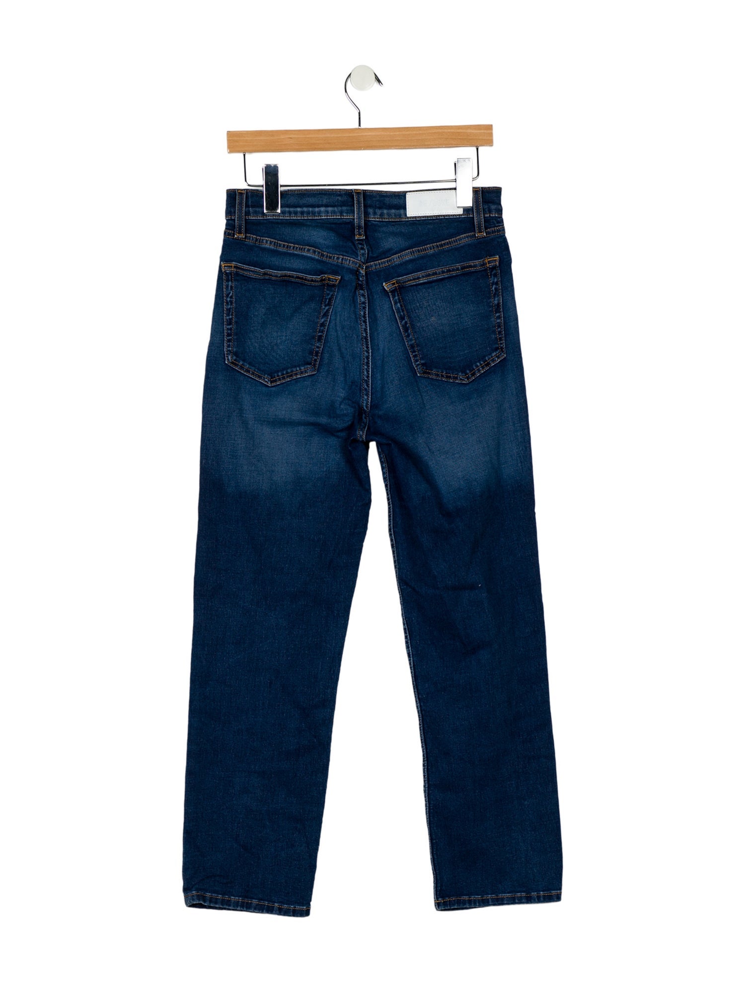 RE/DONE High-Rise Straight Leg Jeans