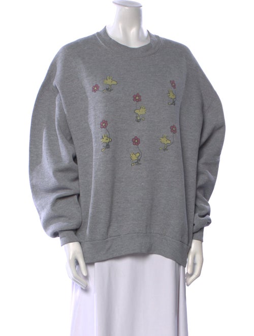 RE/DONE Graphic Print Crew Neck Sweatshirt