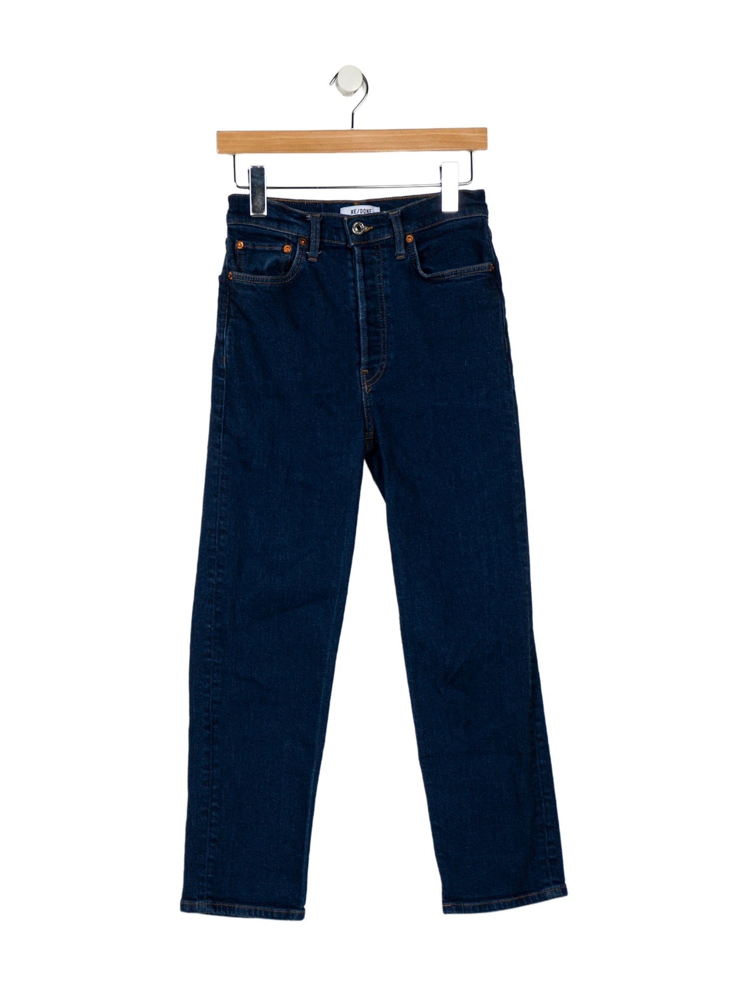 RE/DONE High-Rise Straight Leg Jeans