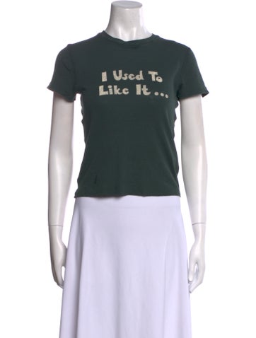 Re/Done Tops Graphic Print Crew Neck T-Shirt M