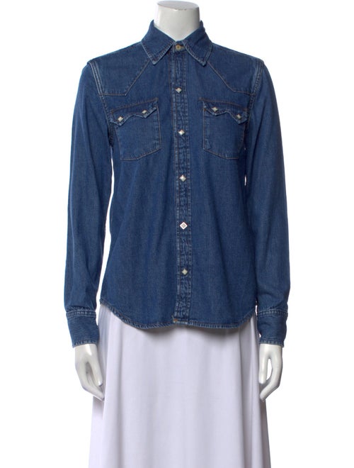 RE/DONE Long Sleeve Button-Up Top