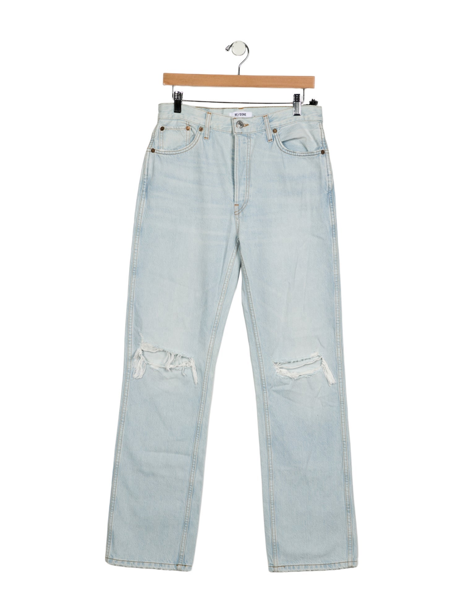 RE/DONE High-Rise Straight Leg Jeans