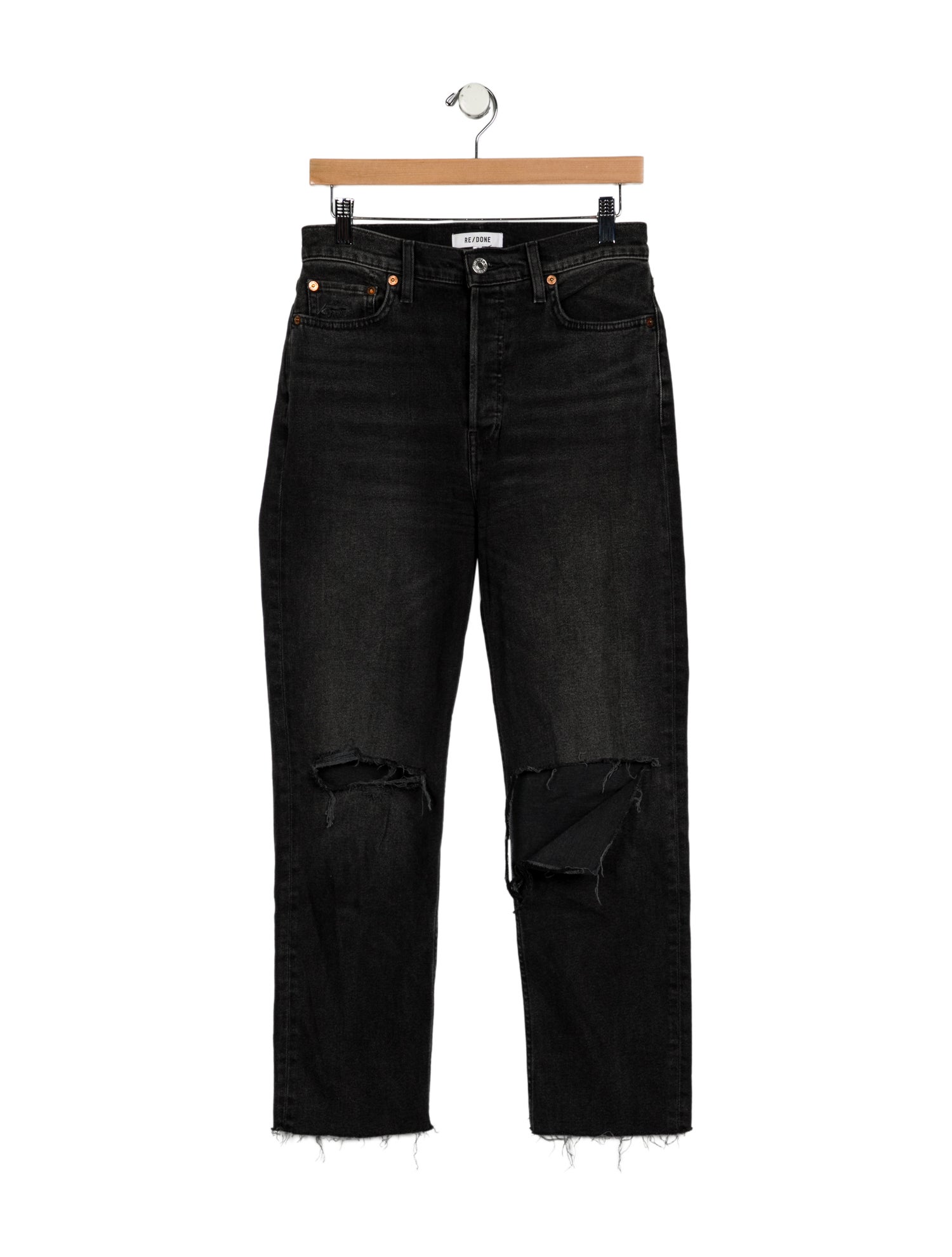 RE/DONE High-Rise Straight Leg Jeans