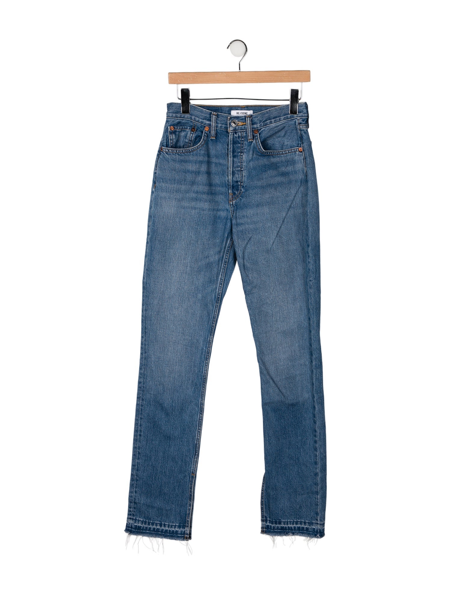 RE/DONE High-Rise Straight Leg Jeans