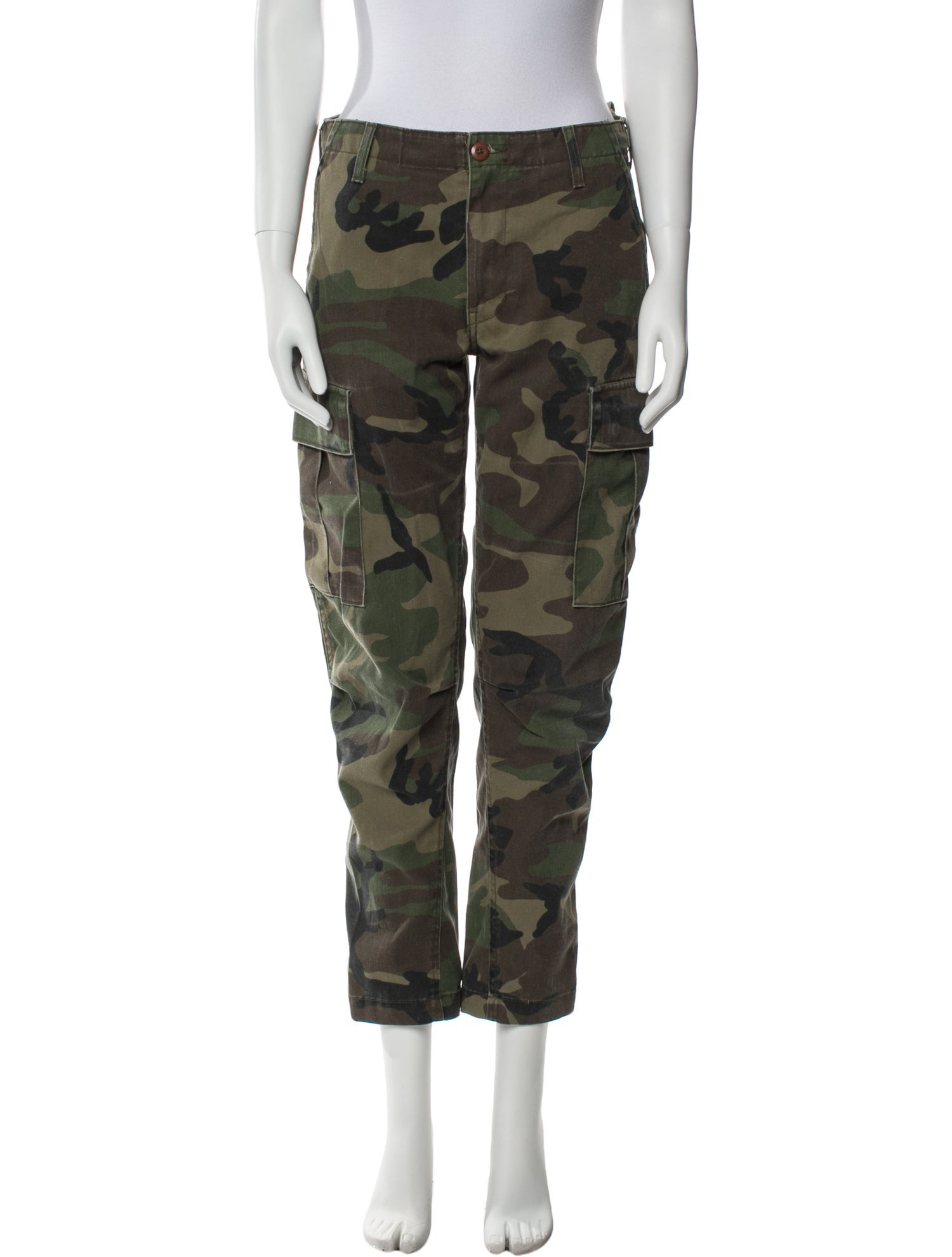 RE/DONE Camouflage Print Straight Leg Pants