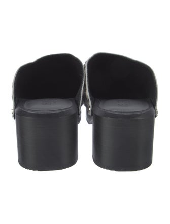 RE/DONE Ponyhair Polka Dot Print Mules