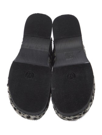 RE/DONE Ponyhair Polka Dot Print Mules
