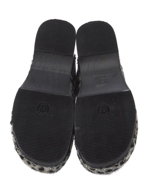 RE/DONE Ponyhair Polka Dot Print Mules