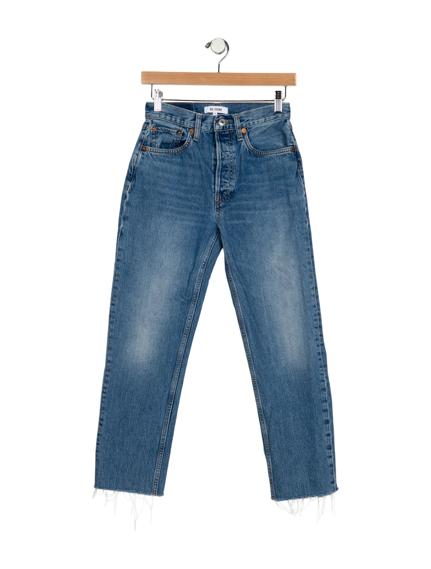 RE/DONE Mid-Rise Straight Leg Jeans