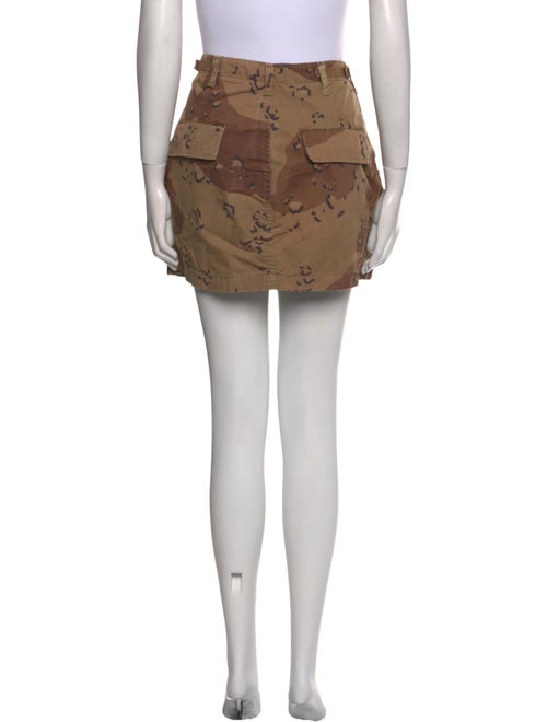 RE/DONE Camouflage Print Mini Skirt