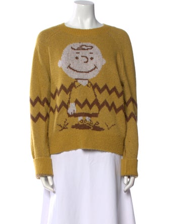 RE/DONE Graphic Print Crew Neck Sweater