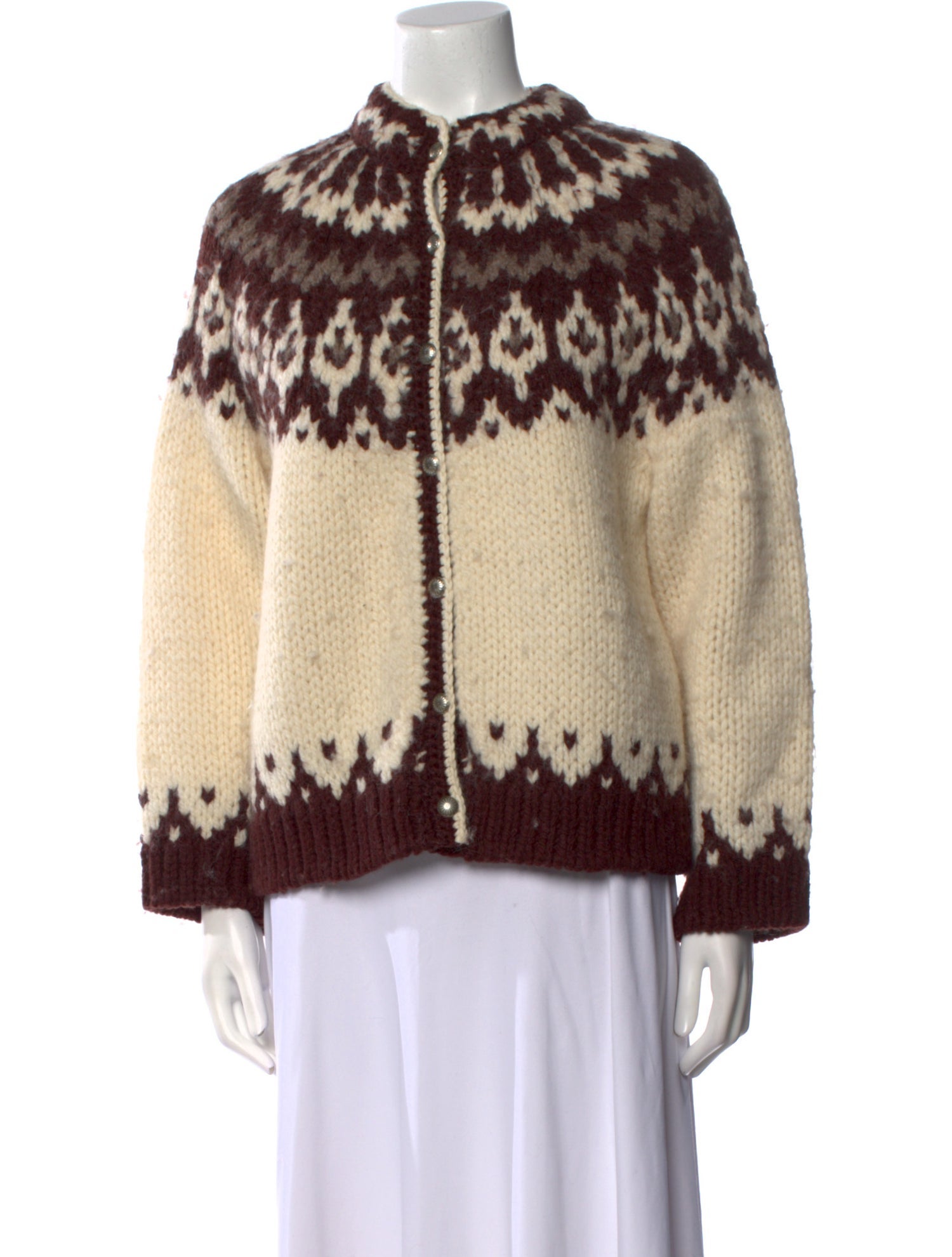 RE/DONE Printed Mock Neck Sweater