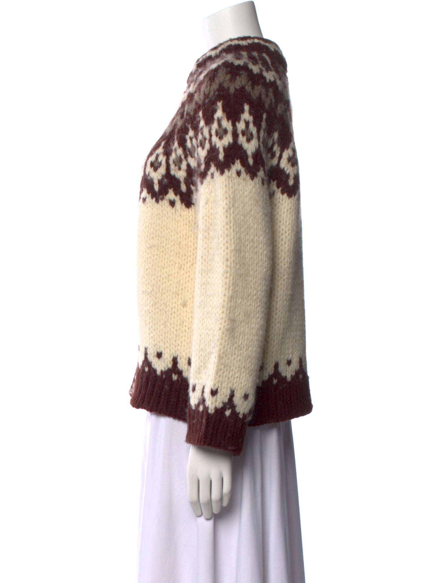 RE/DONE Printed Mock Neck Sweater