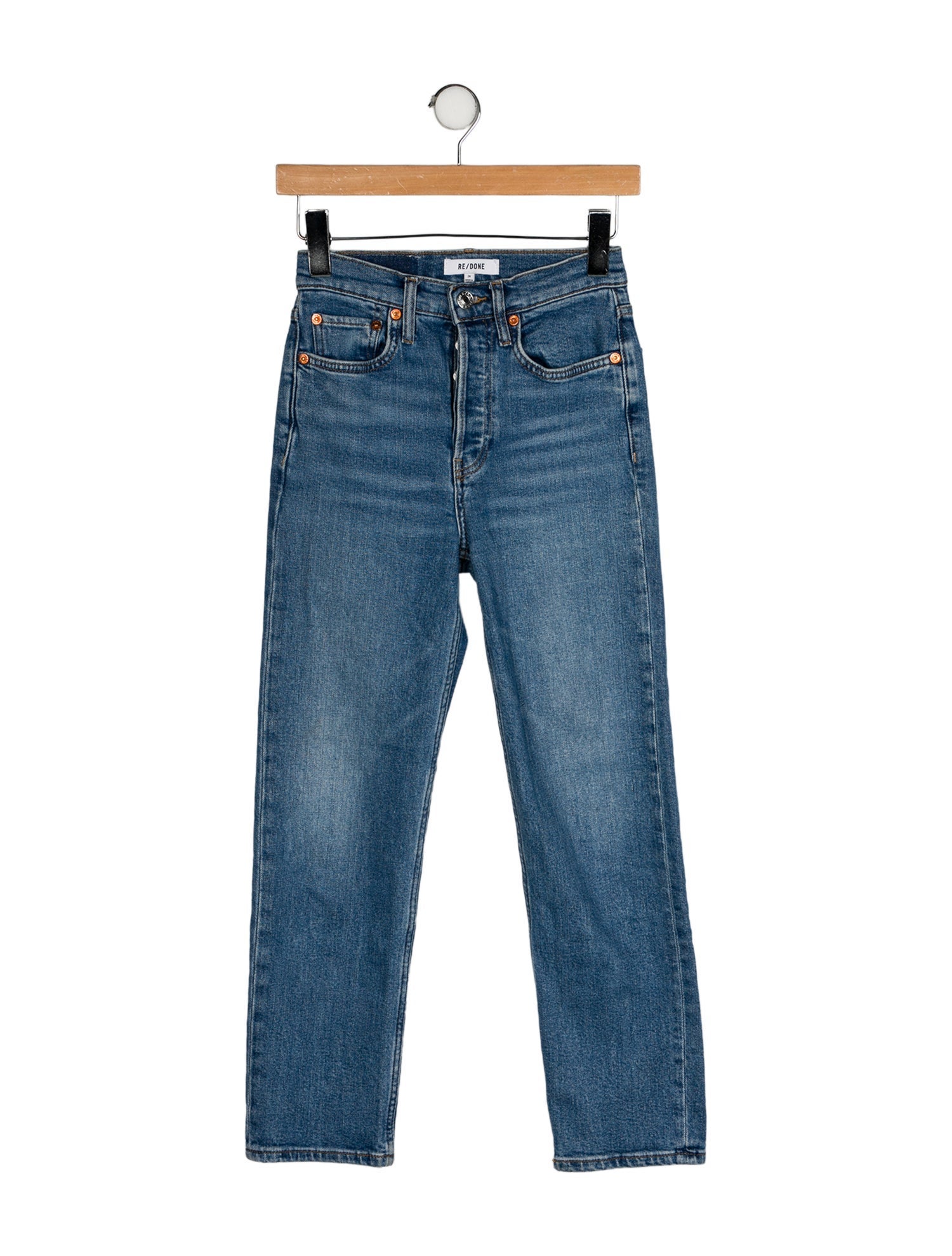RE/DONE Mid-Rise Straight Leg Jeans