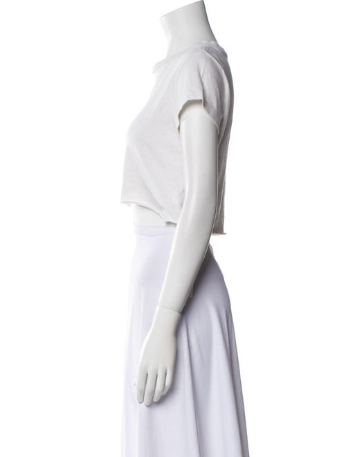 RE/DONE Bateau Neckline Short Sleeve Crop Top