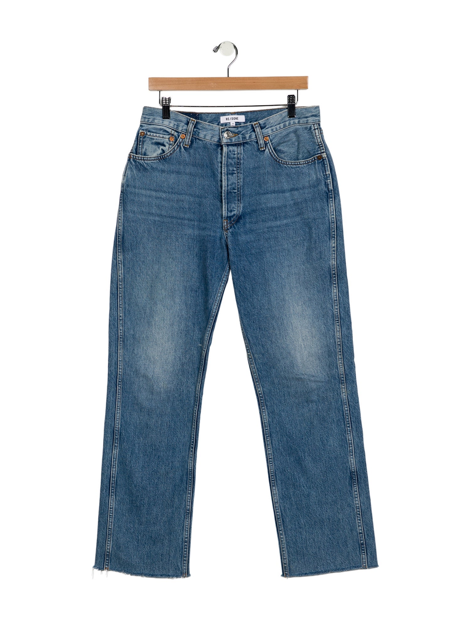 RE/DONE Mid-Rise Straight Leg Jeans