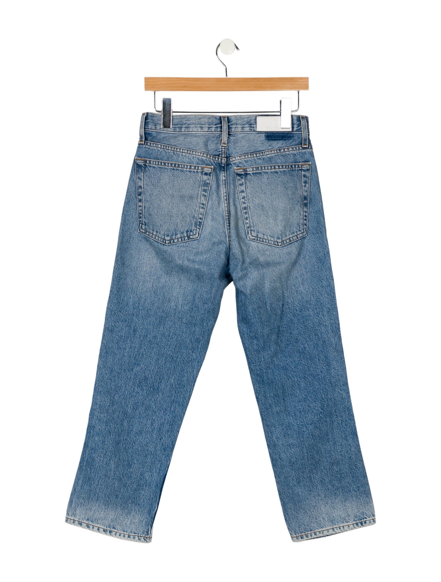 RE/DONE High-Rise Straight Leg Jeans