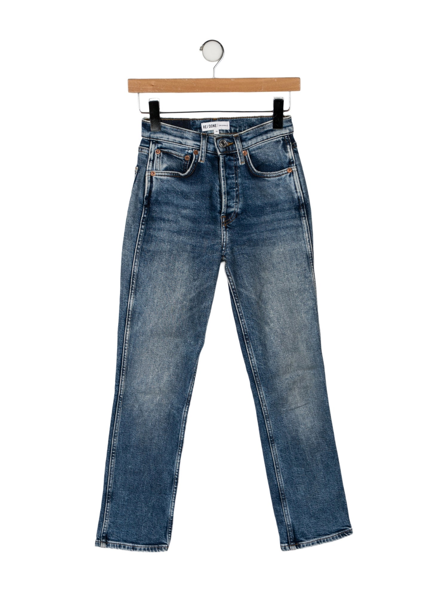 RE/DONE Mid-Rise Straight Leg Jeans
