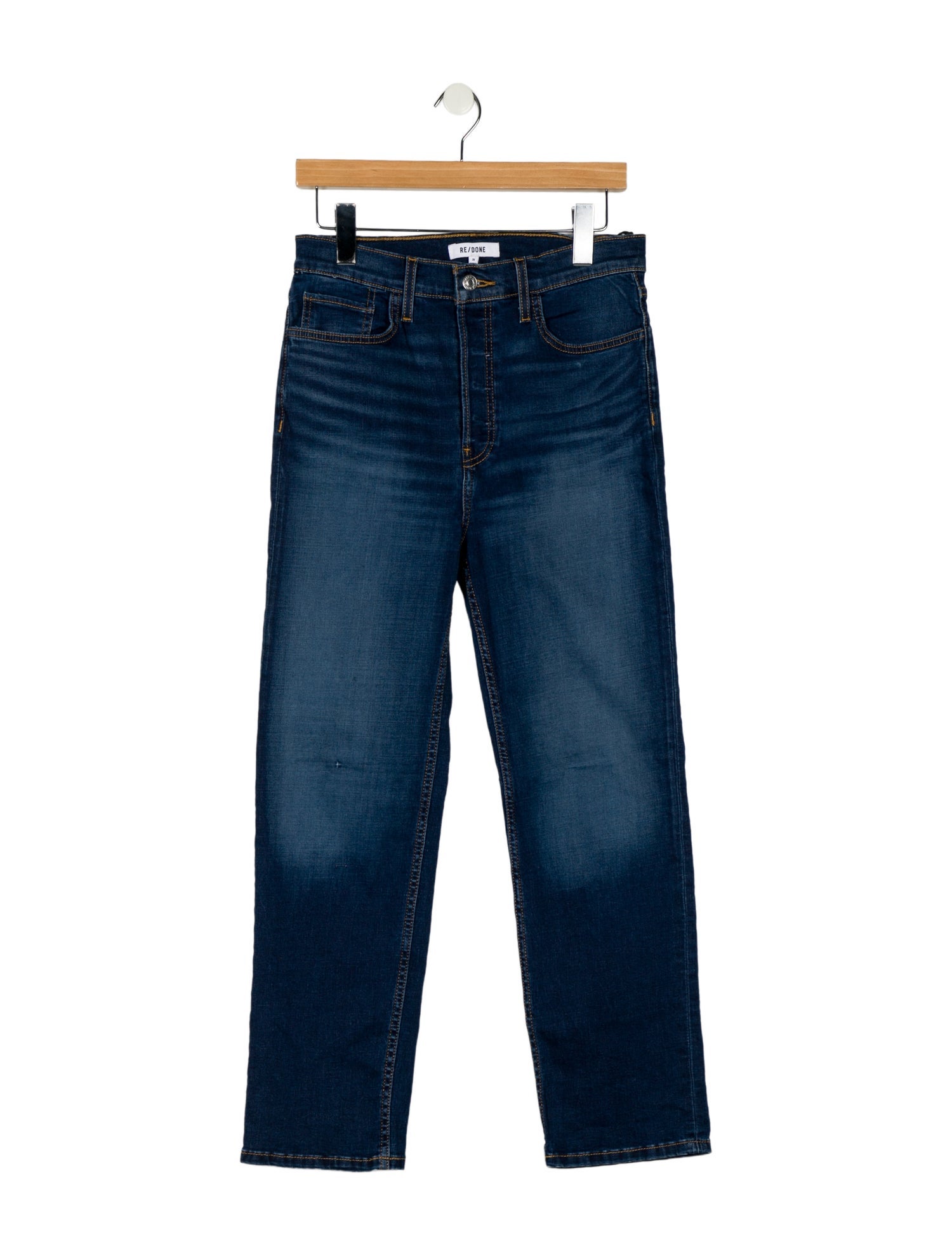 RE/DONE High-Rise Straight Leg Jeans