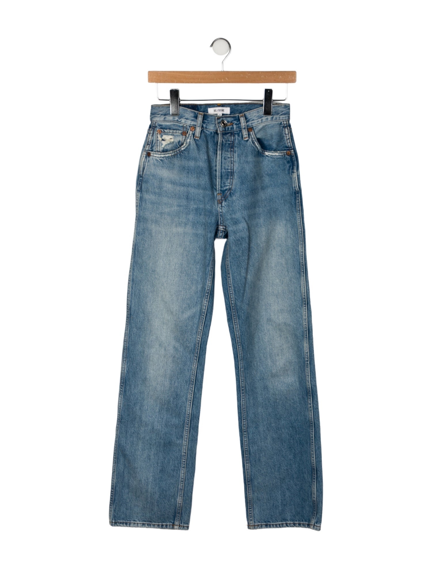 RE/DONE Mid-Rise Straight Leg Jeans