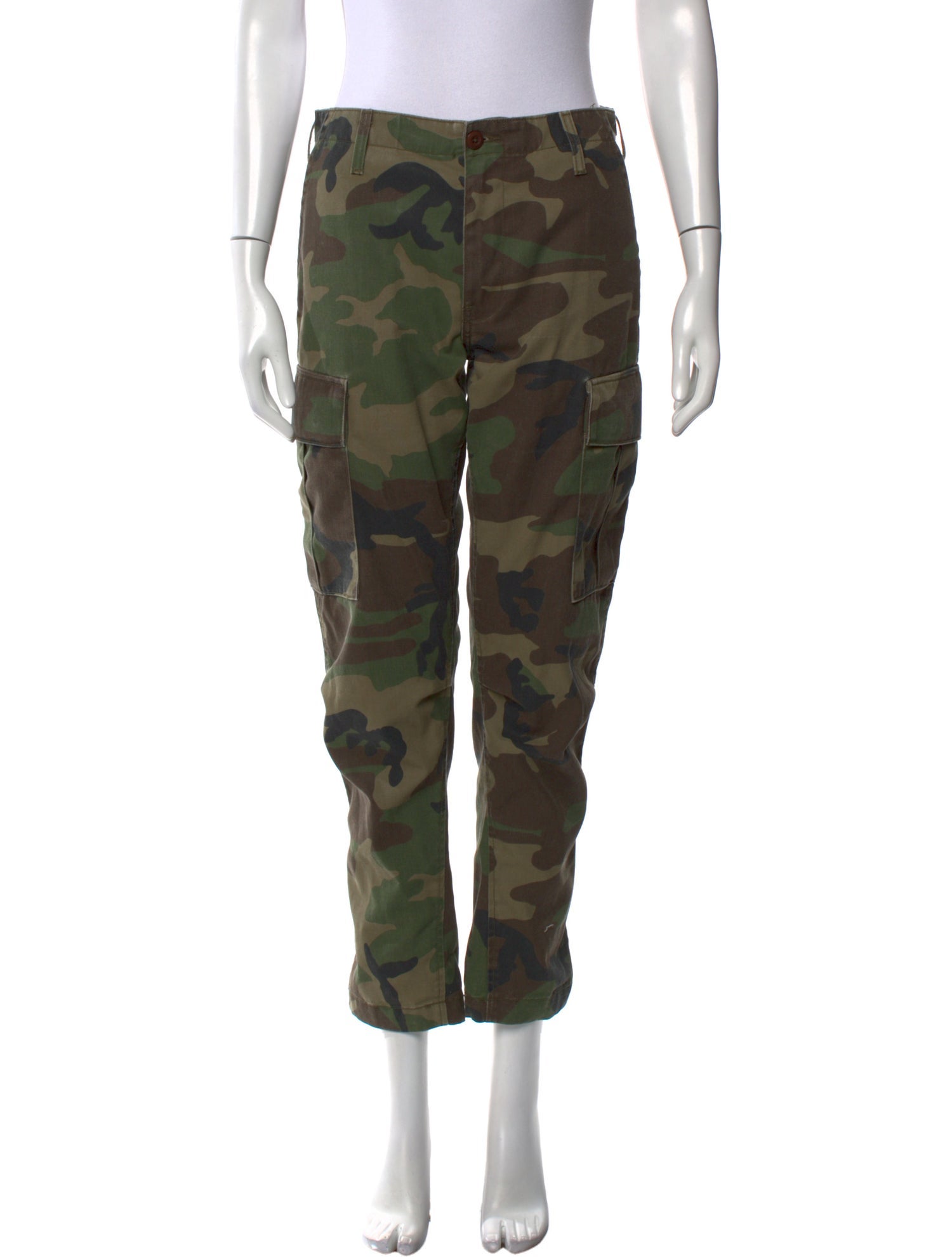 RE/DONE Camouflage Print Straight Leg Pants