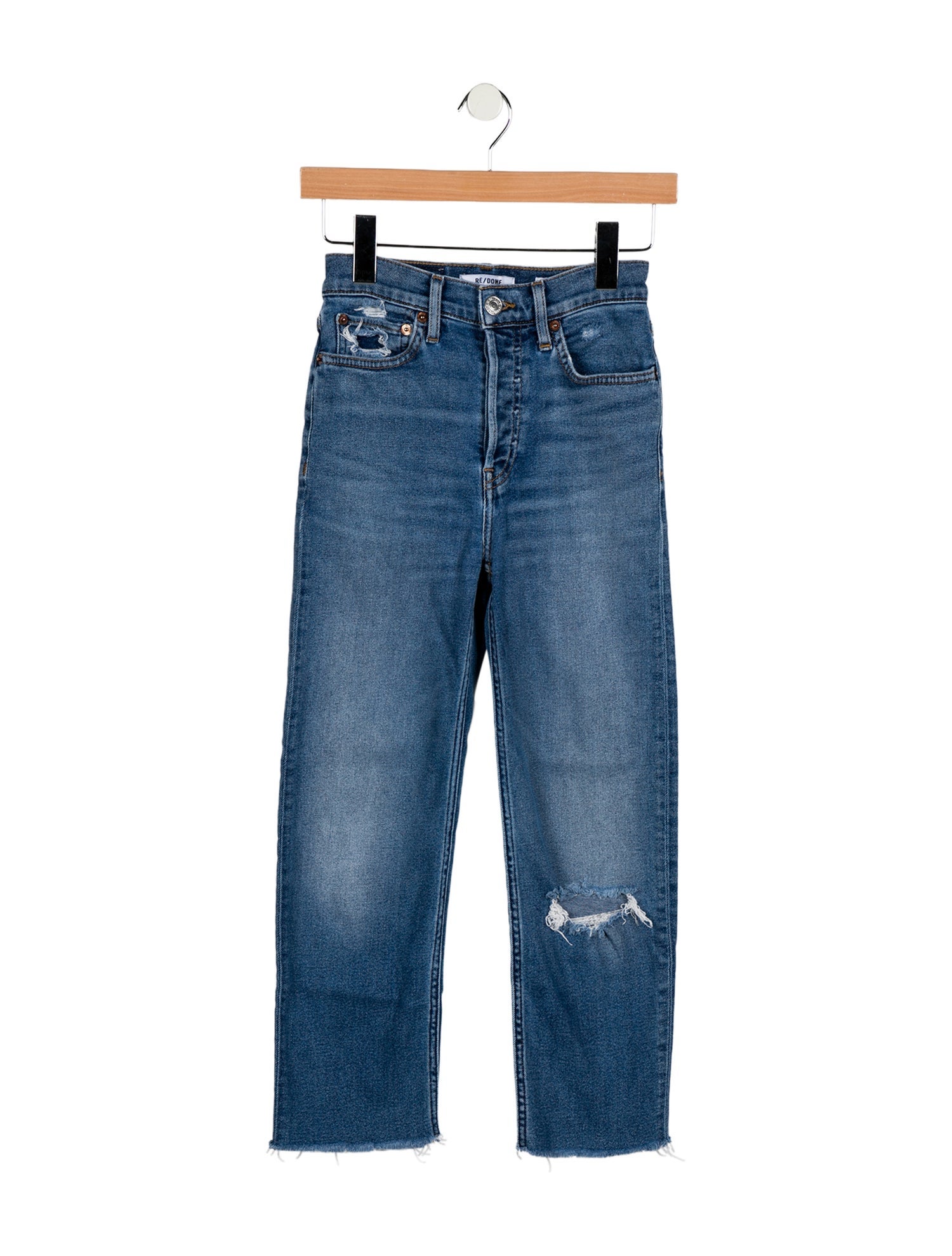 RE/DONE Mid-Rise Straight Leg Jeans