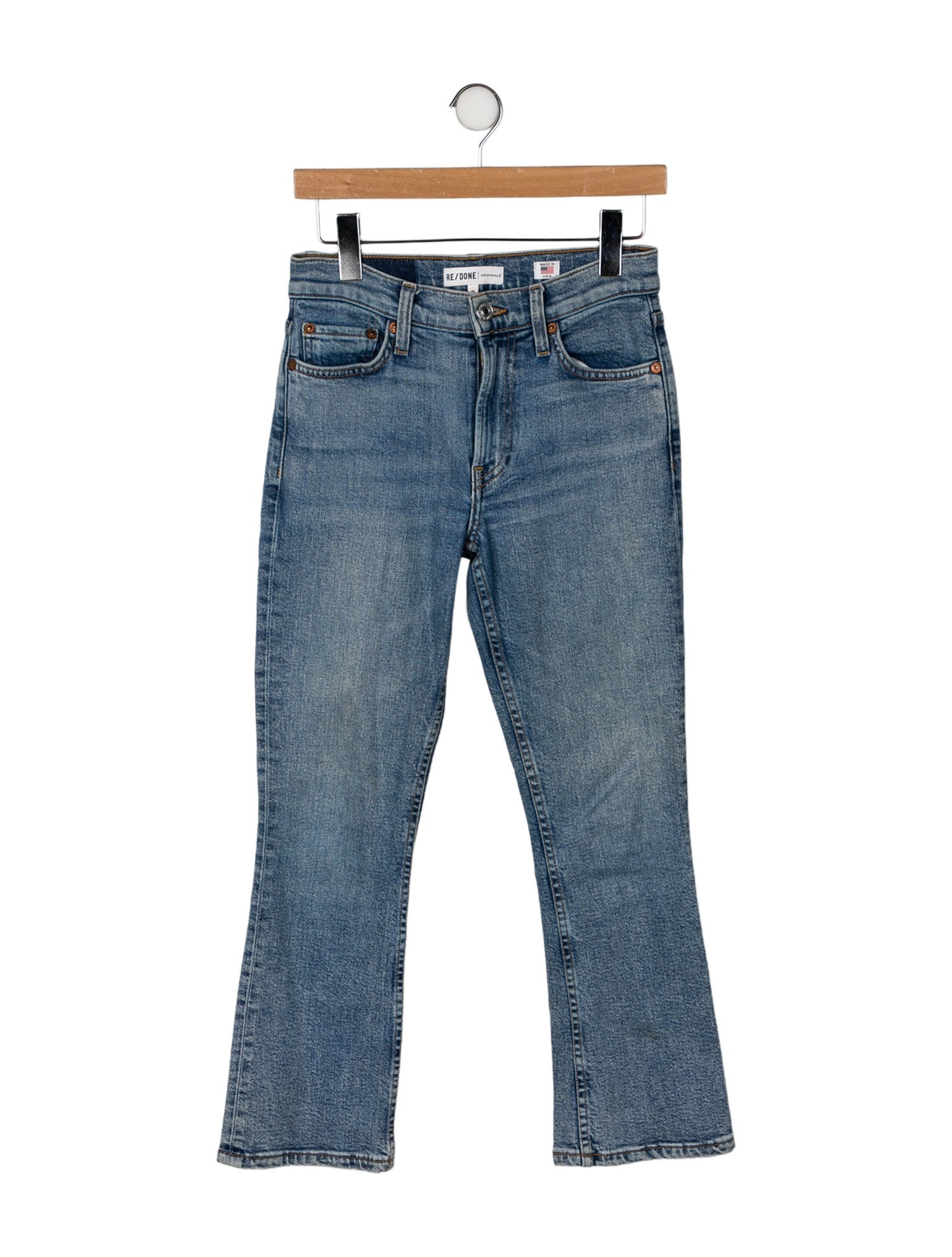RE/DONE Mid-Rise Straight Leg Jeans