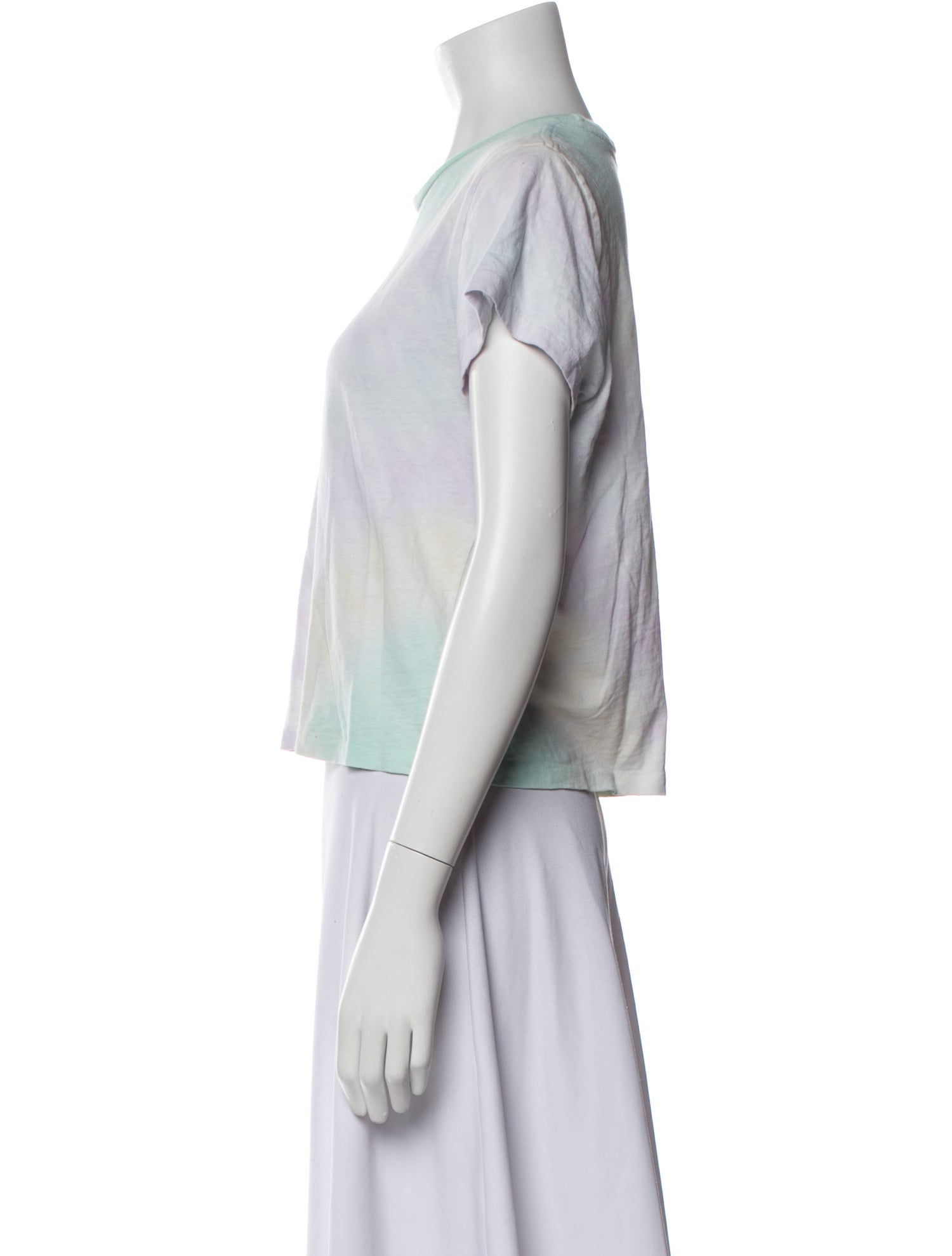 RE/DONE Tie-Dye Print Bateau Neckline T-Shirt