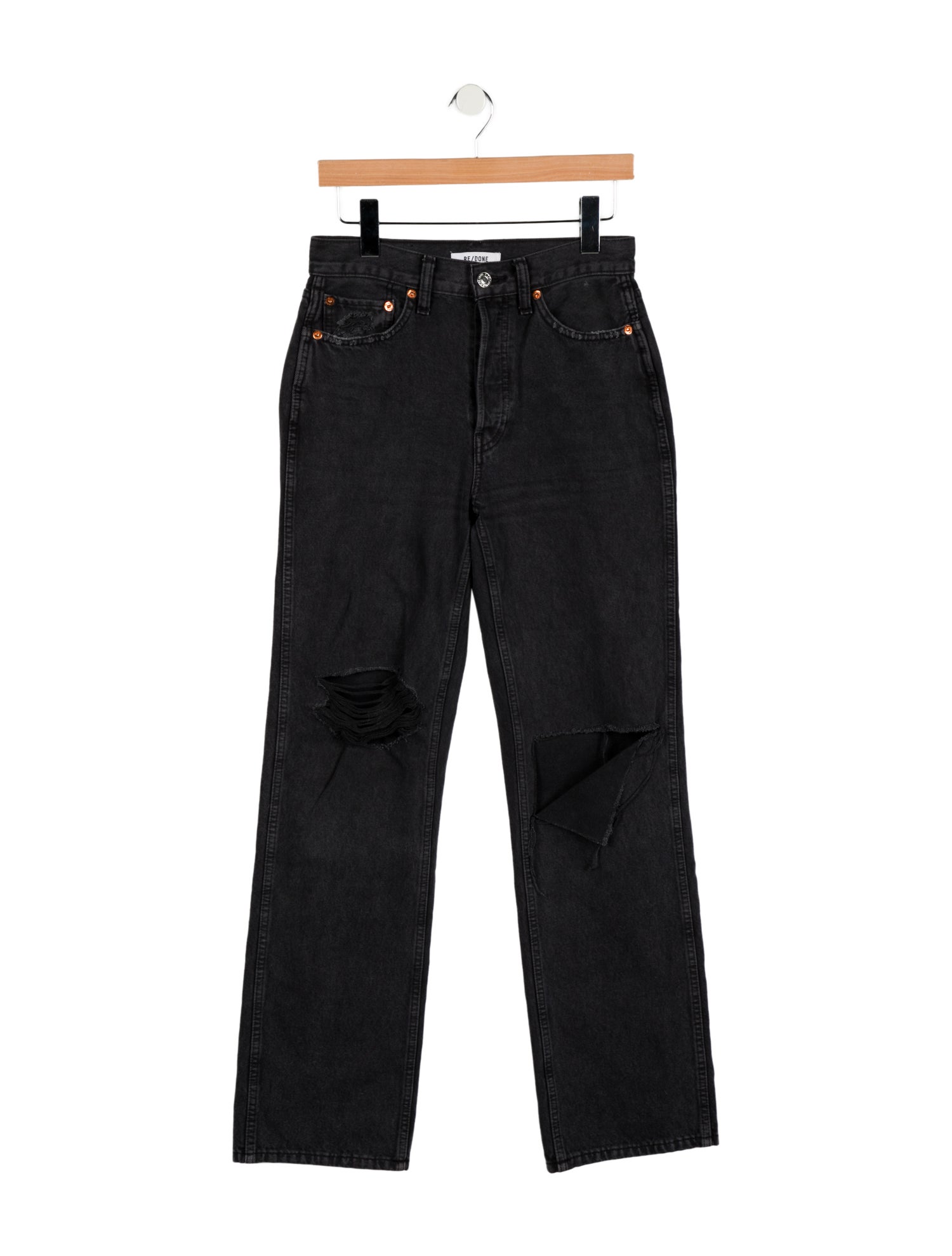 RE/DONE High-Rise Straight Leg Jeans