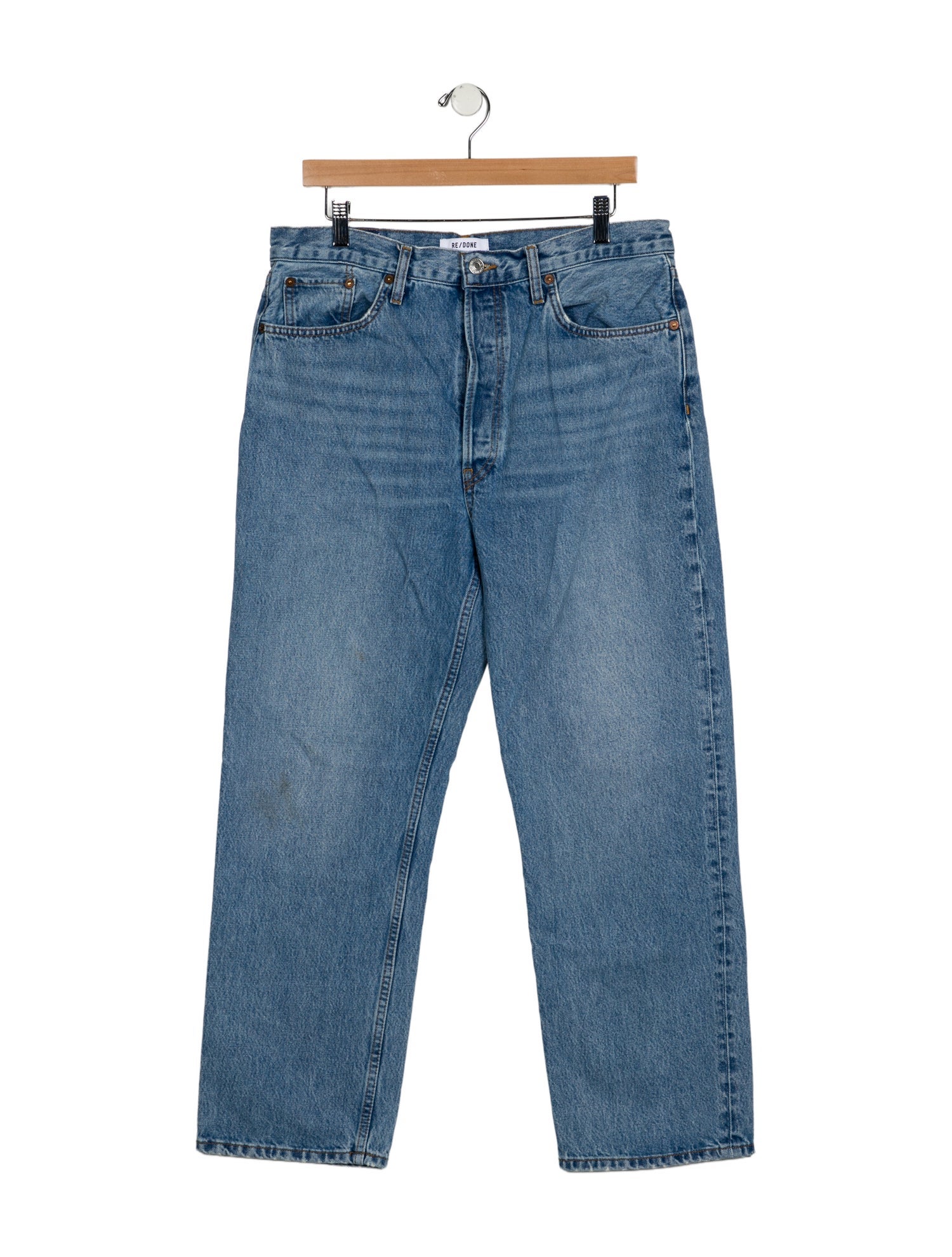 RE/DONE High-Rise Straight Leg Jeans