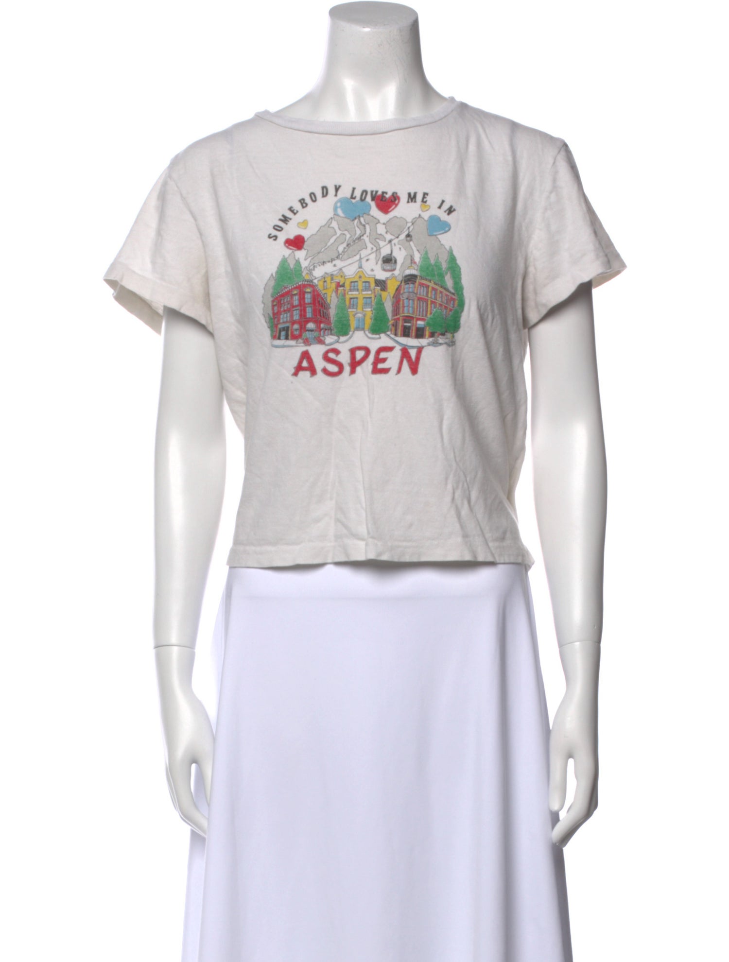 RE/DONE Graphic Print Crew Neck T-Shirt