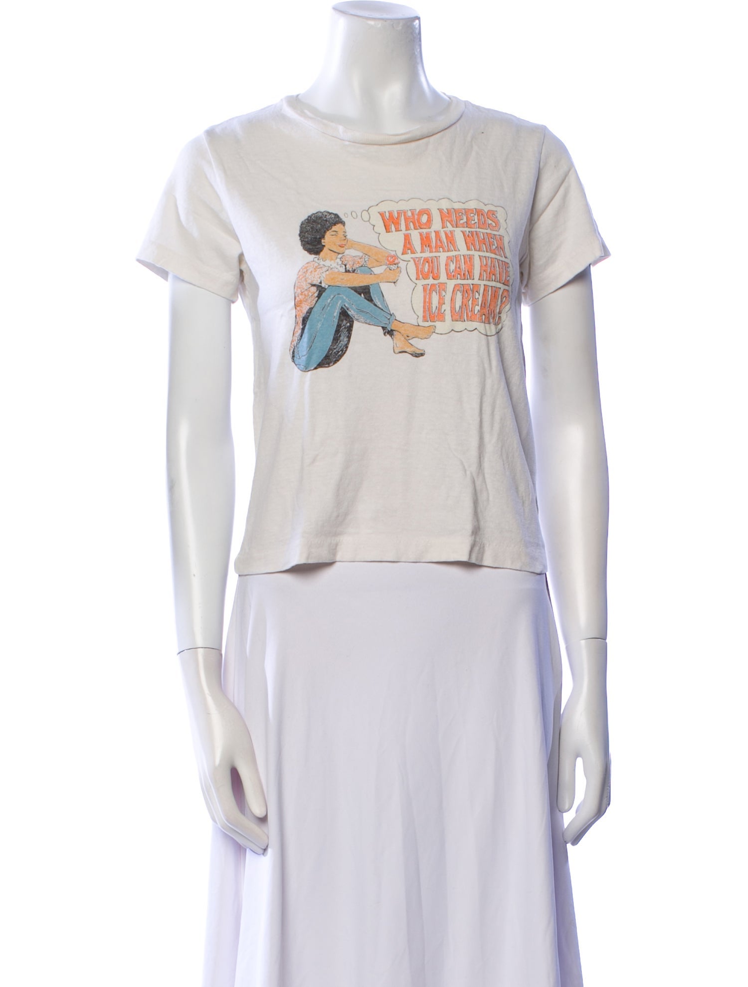 RE/DONE Graphic Print Crew Neck T-Shirt