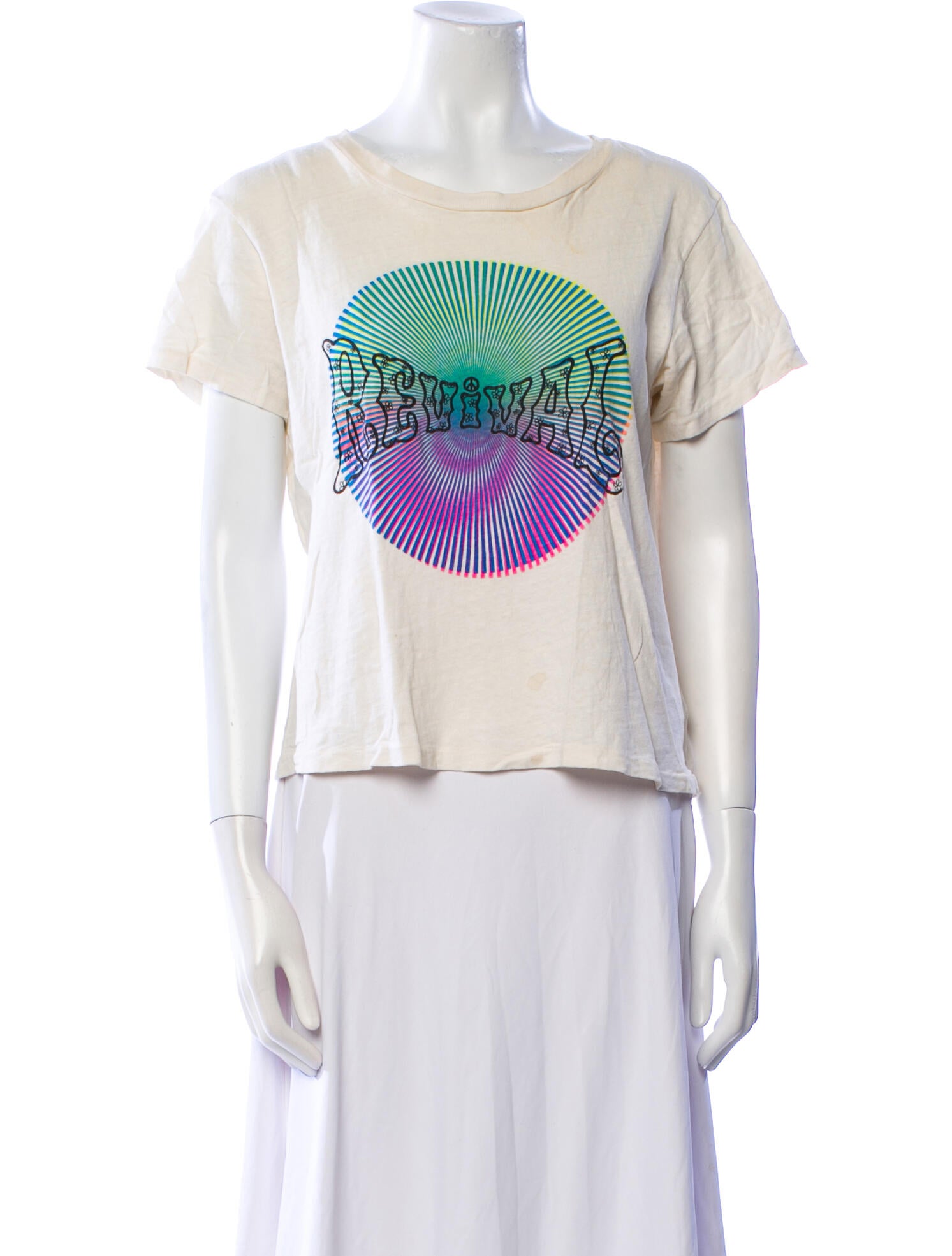 RE/DONE Graphic Print Scoop Neck T-Shirt