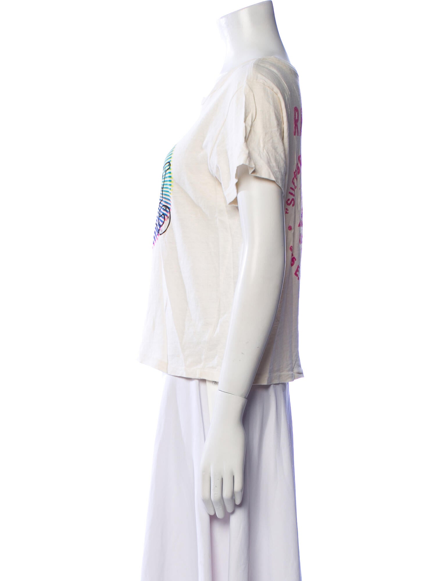 RE/DONE Graphic Print Scoop Neck T-Shirt