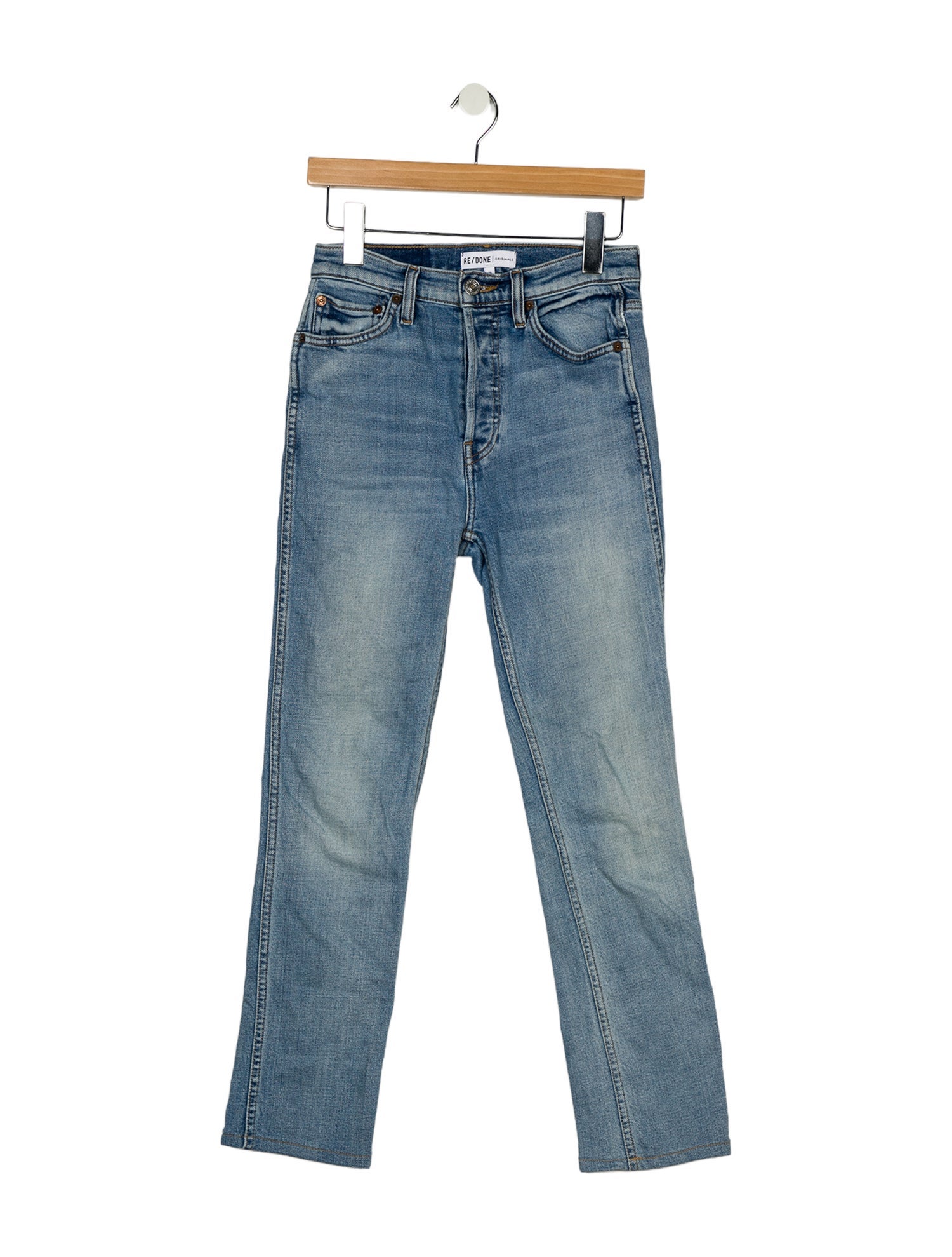 RE/DONE Mid-Rise Straight Leg Jeans