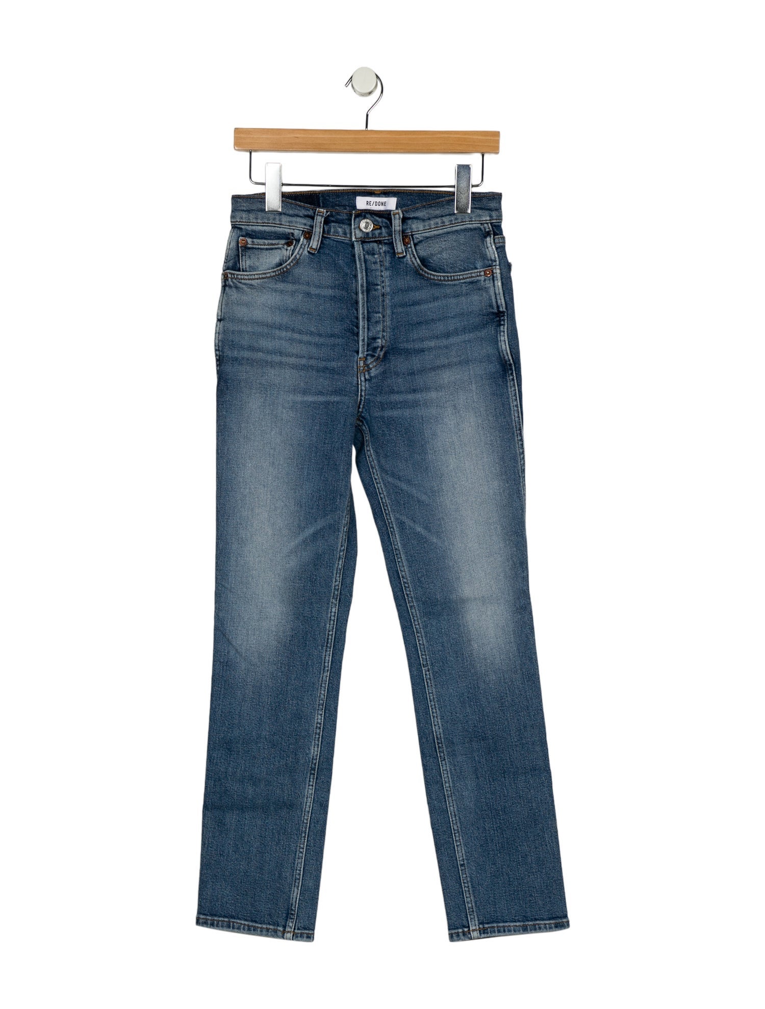RE/DONE Mid-Rise Straight Leg Jeans