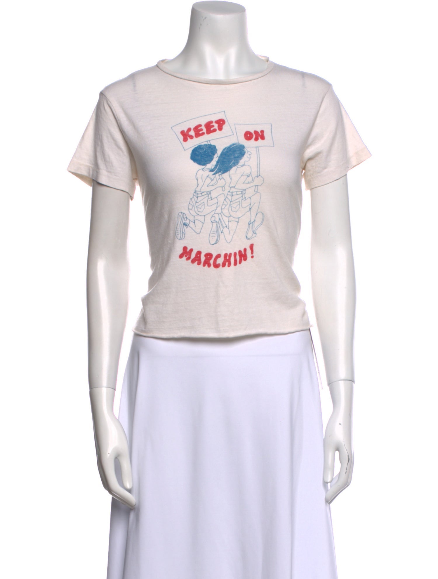 RE/DONE Graphic Print Crew Neck T-Shirt