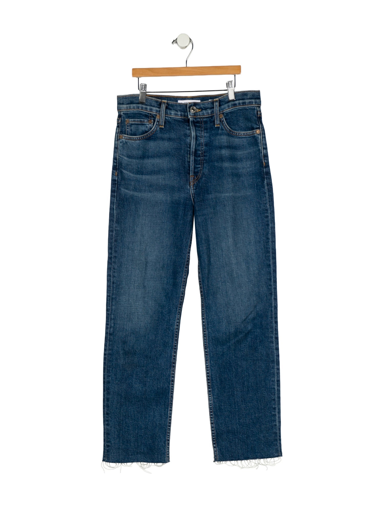 RE/DONE High-Rise Straight Leg Jeans