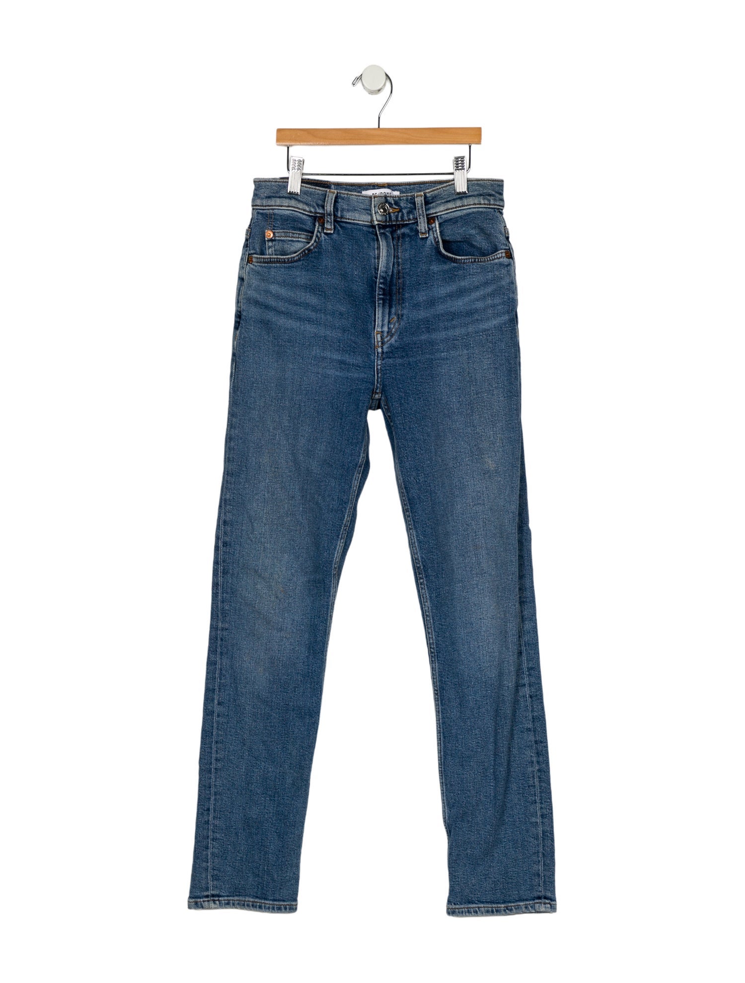 RE/DONE High-Rise Straight Leg Jeans