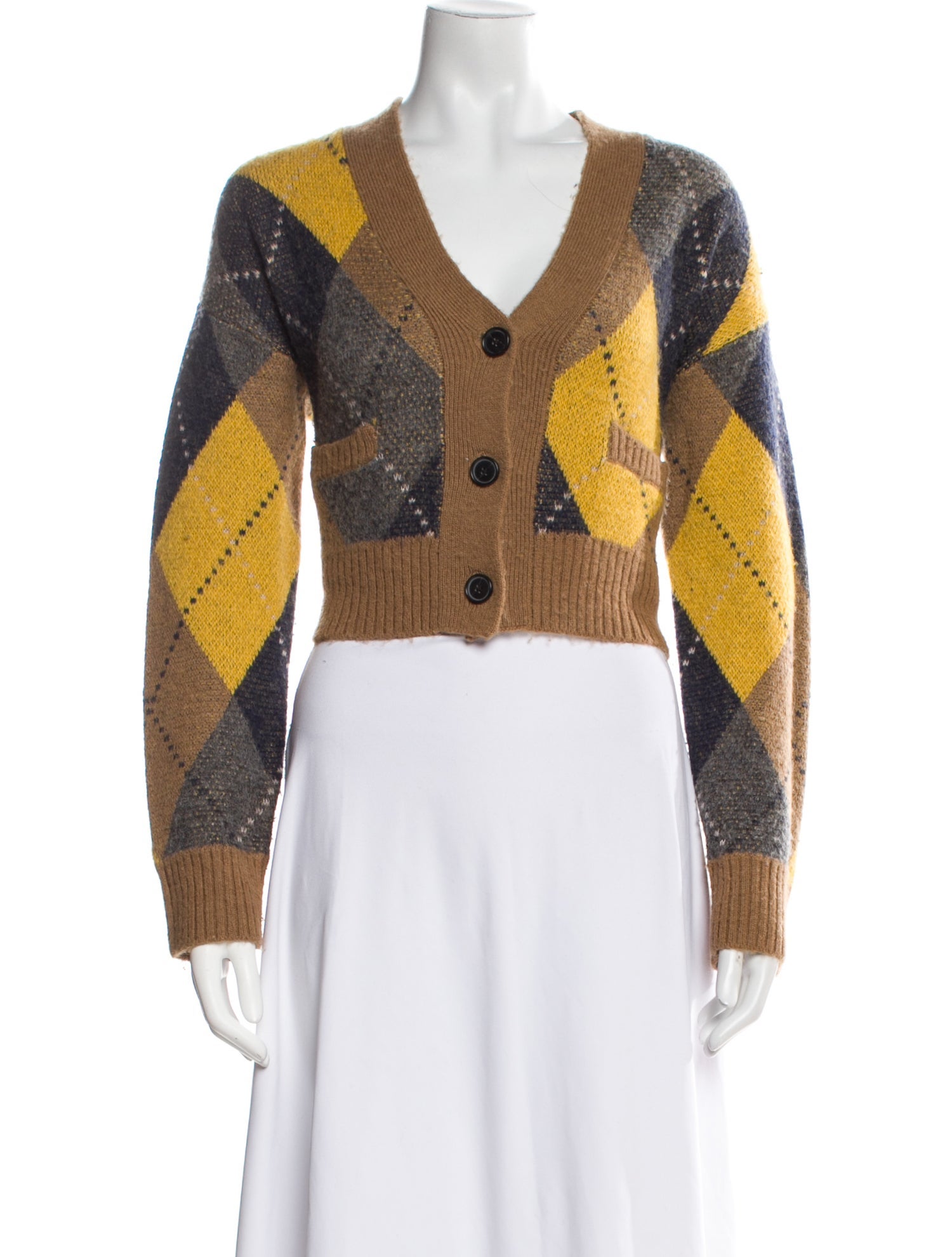 RE/DONE Printed V-Neck Sweater