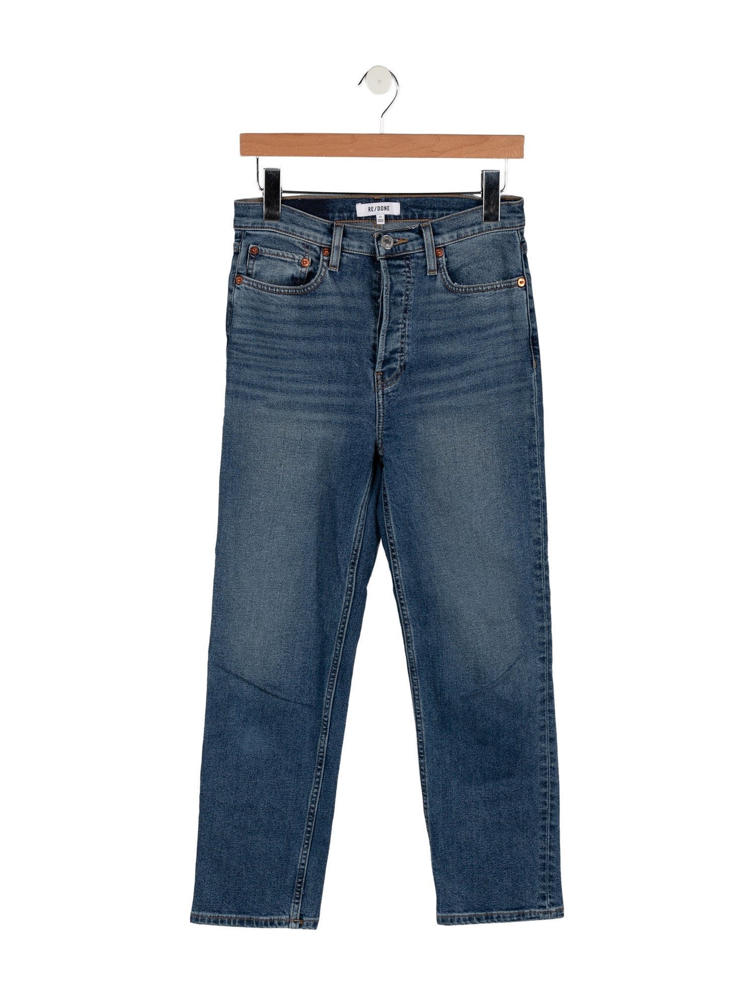 RE/DONE High-Rise Straight Leg Jeans