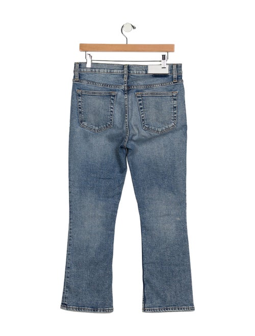RE/DONE Mid Rise Kick Flare Stretch Straight Leg Jeans
